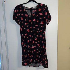 Gap Factory rose-printed short-sleeve dress